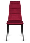 Krzesło tapicerowane VALVA LINE VELVET BURGUNDY