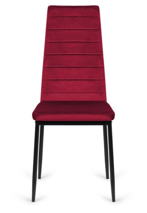 Krzesło tapicerowane VALVA LINE VELVET BURGUNDY