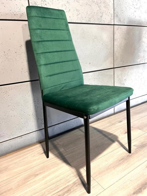 Krzesło tapicerowane VALVA LINE VELVET GREEN