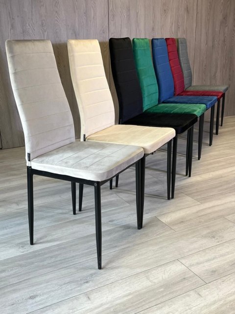 Krzesło tapicerowane VALVA LINE VELVET GREY