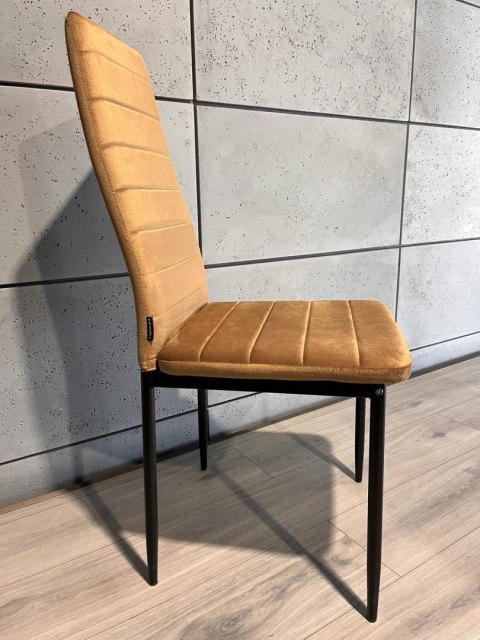 Krzesło tapicerowane VALVA LINE VELVET TRUFLE OUTLET