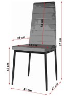 Krzesło tapicerowane VALVA PU GREY