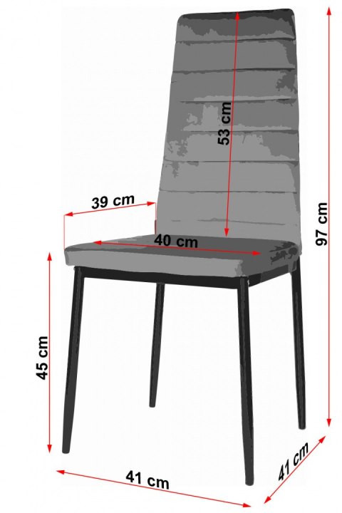 Krzesło tapicerowane VALVA PU GREY