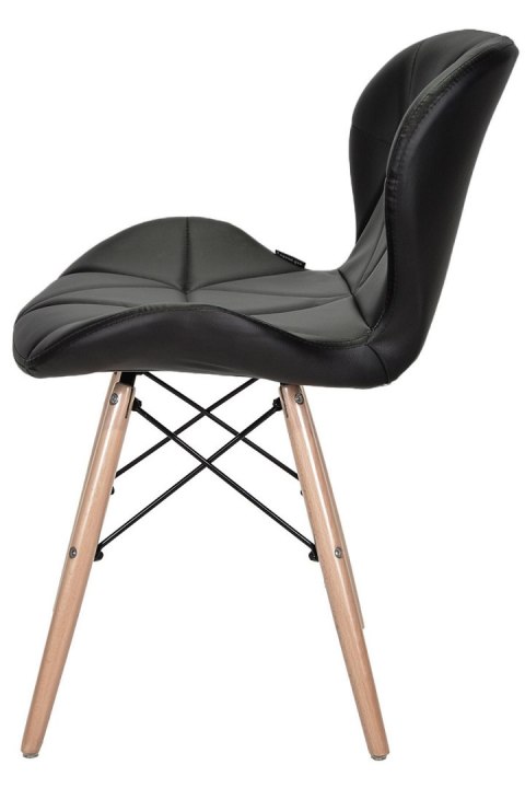 Krzesło tapicerowane VASTO BLACK PU - II GATUNEK