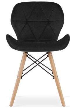 Krzesło tapicerowane VASTO BLACK VELVET- II GATUNEK