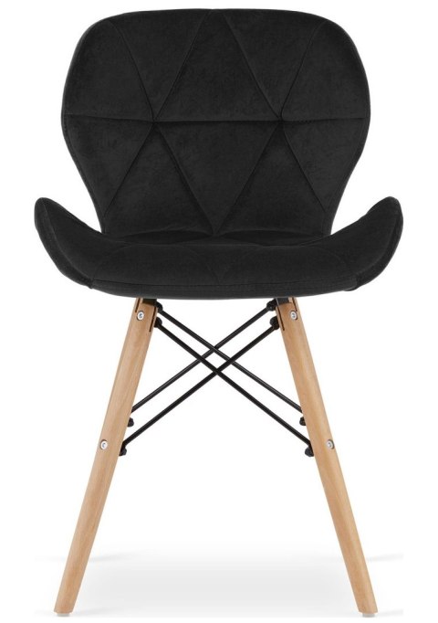 Krzesło tapicerowane VASTO BLACK VELVET- II GATUNEK