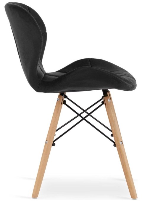 Krzesło tapicerowane VASTO BLACK VELVET- II GATUNEK