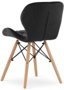 Krzesło tapicerowane VASTO BLACK VELVET- II GATUNEK
