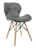 Krzesło tapicerowane VASTO DARK GREY PU