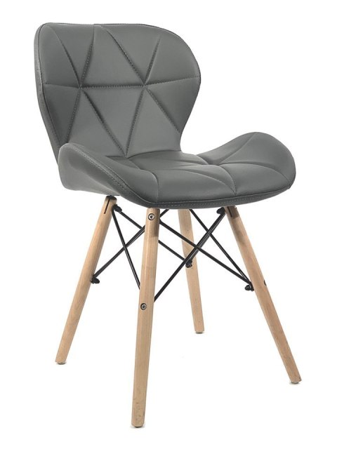 Krzesło tapicerowane VASTO DARK GREY PU