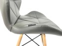Krzesło tapicerowane VASTO DARK GREY PU