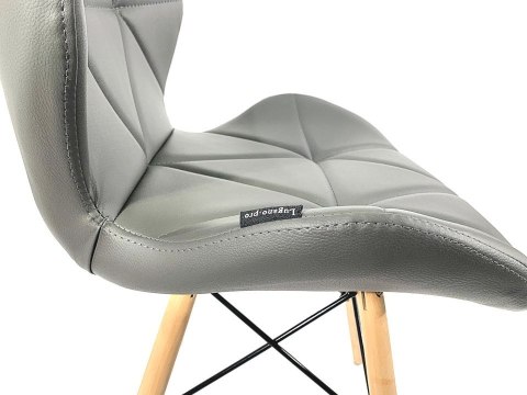 Krzesło tapicerowane VASTO DARK GREY PU