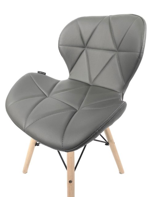 Krzesło tapicerowane VASTO DARK GREY PU