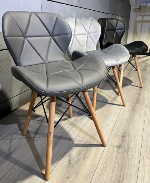 Krzesło tapicerowane VASTO DARK GREY PU