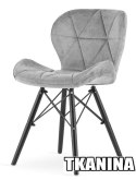 Krzesło tapicerowane VASTO GREY VELVET SMOKE