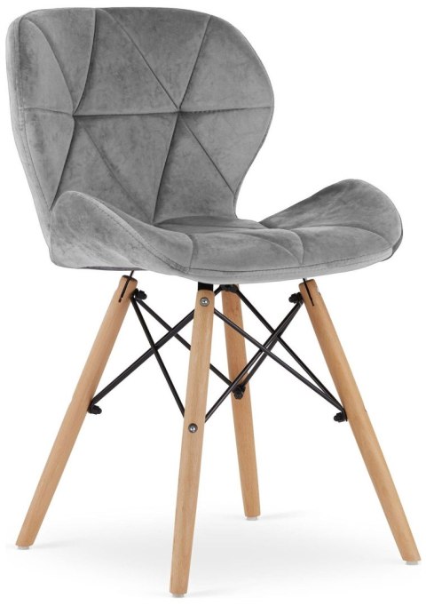 Krzesło tapicerowane VASTO GREY VELVET