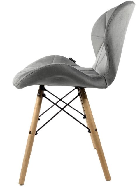 Krzesło tapicerowane VASTO GREY VELVET