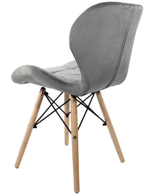 Krzesło tapicerowane VASTO GREY VELVET