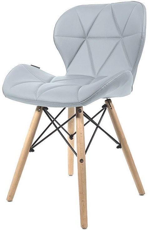 Krzesło tapicerowane VASTO LIGHT GREY PU