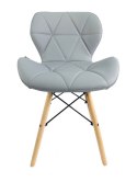 Krzesło tapicerowane VASTO LIGHT GREY PU
