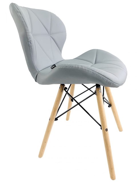 Krzesło tapicerowane VASTO LIGHT GREY PU