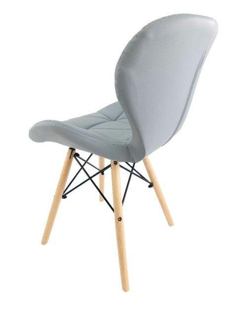 Krzesło tapicerowane VASTO LIGHT GREY PU