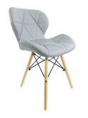 Krzesło tapicerowane VASTO LIGHT GREY PU