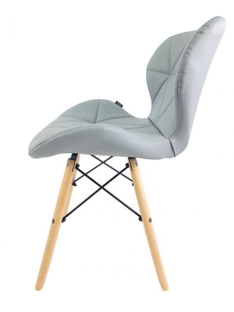 Krzesło tapicerowane VASTO LIGHT GREY PU