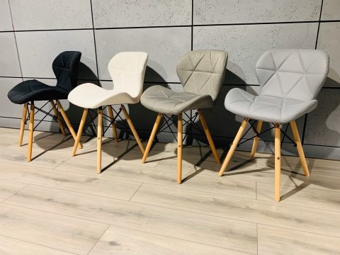 Krzesło tapicerowane VASTO LIGHT GREY PU