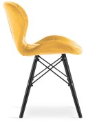 Krzesło tapicerowane VASTO MUSTARD VELVET SMOKE