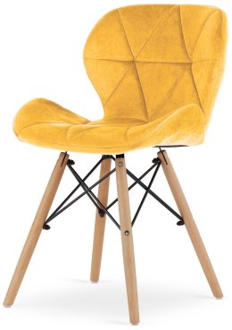 Krzesło tapicerowane VASTO MUSTARD VELVET