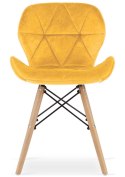 Krzesło tapicerowane VASTO MUSTARD VELVET