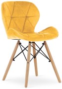 Krzesło tapicerowane VASTO MUSTARD VELVET