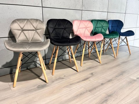 Krzesło tapicerowane VASTO MUSTARD VELVET