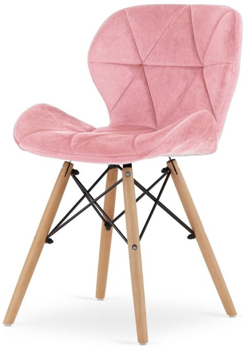 Krzesło tapicerowane VASTO PINK VELVET