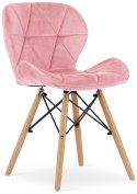 Krzesło tapicerowane VASTO PINK VELVET