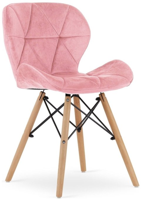 Krzesło tapicerowane VASTO PINK VELVET