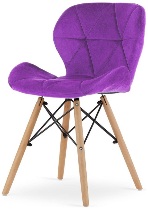 Krzesło tapicerowane VASTO PURPLE VELVET