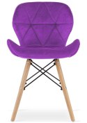 Krzesło tapicerowane VASTO PURPLE VELVET