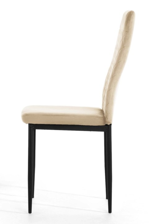 Krzesło tapicerowane zestaw 4x VALVA CARO VELVET BEIGE