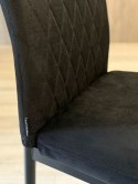 Krzesło tapicerowane zestaw 4x VALVA CARO VELVET BLACK