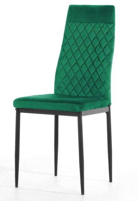 Krzesło tapicerowane zestaw 4x VALVA CARO VELVET GREEN