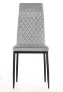Krzesło tapicerowane zestaw 4x VALVA CARO VELVET GREY