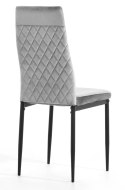 Krzesło tapicerowane zestaw 4x VALVA CARO VELVET GREY