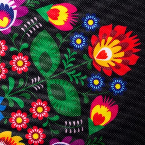 Nitly FOLK Fartuszek Sukienka fartuch damski CZARNY