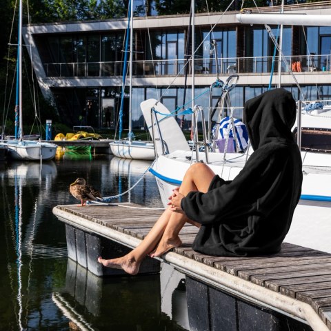 Bluzair Bluza Koc Oversize Kaptur Polska Czarny