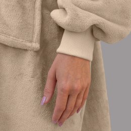 Bluzair Bluza Koc Oversize Kaptur Polska Jasny beż