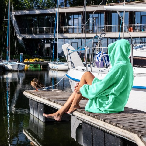 Bluzair Bluza Koc Oversize z Kapturem Polska Mięta