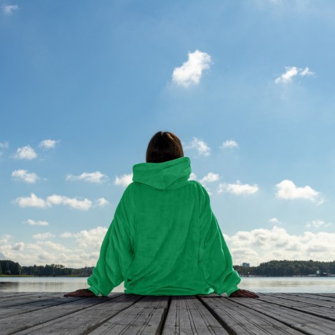 Bluzair Bluza Koc Oversize z Kapturem Polska Mięta