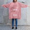 Bluzair Bluza Koc Oversize z Kapturem Polska Róż